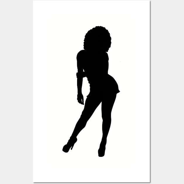 Black Girl Silhouette Wall Art by Heather Roberts Art